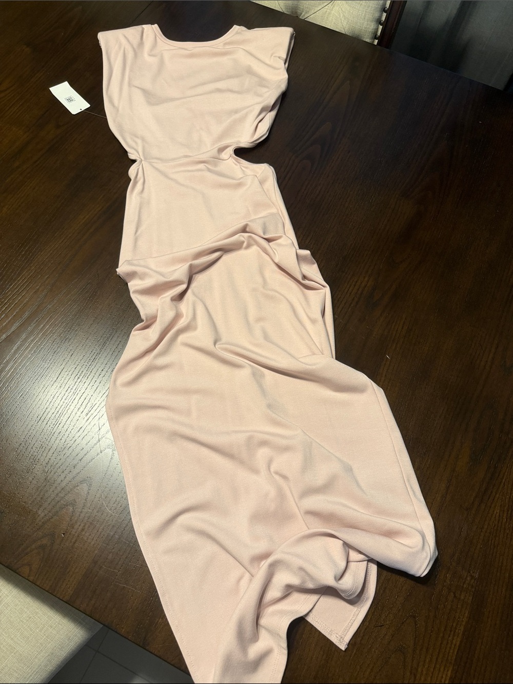 Ring-Detail Maxi Dress in Blush Pink - Picture 6 of 6